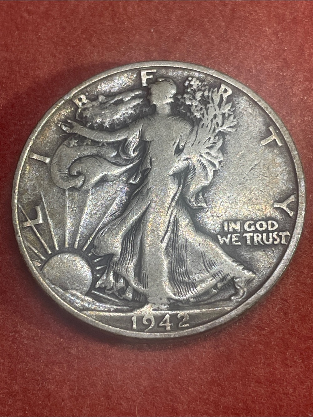 Vintage 1942 S Walking Liberty 90% Silver